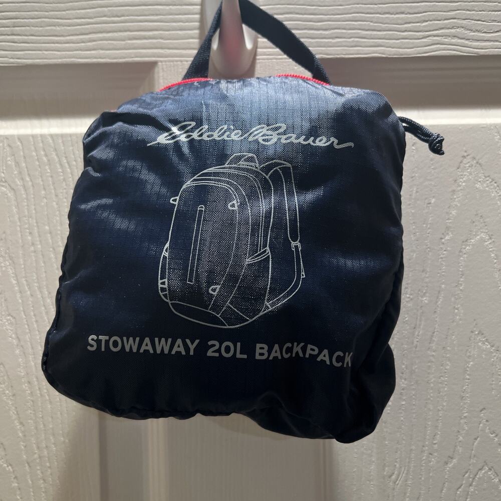 Eddie Bauer Backpack Blue/pink Stowaway Convertible Travel Light Outdoor 20 L